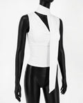Top de tirantes sin mangas para mujer con cuello en V, liso, ajuste ceñido, tejido de punto elegante y estilo urbano de verano.