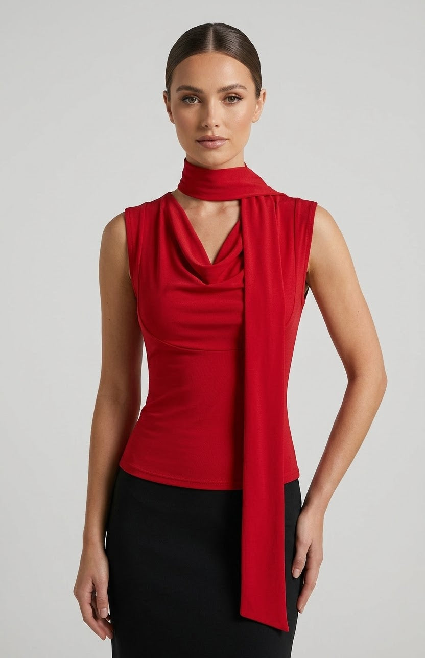 Top de tirantes sin mangas para mujer con cuello en V, liso, ajuste ceñido, tejido de punto elegante y estilo urbano de verano.
